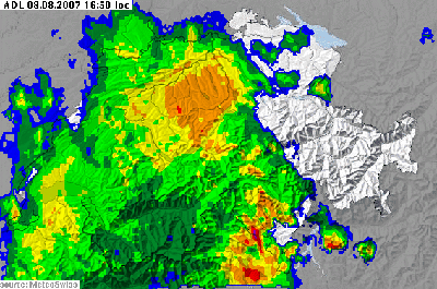 mappa delle precipitazioni su Piemonte, Lombardia e Conton Ticino